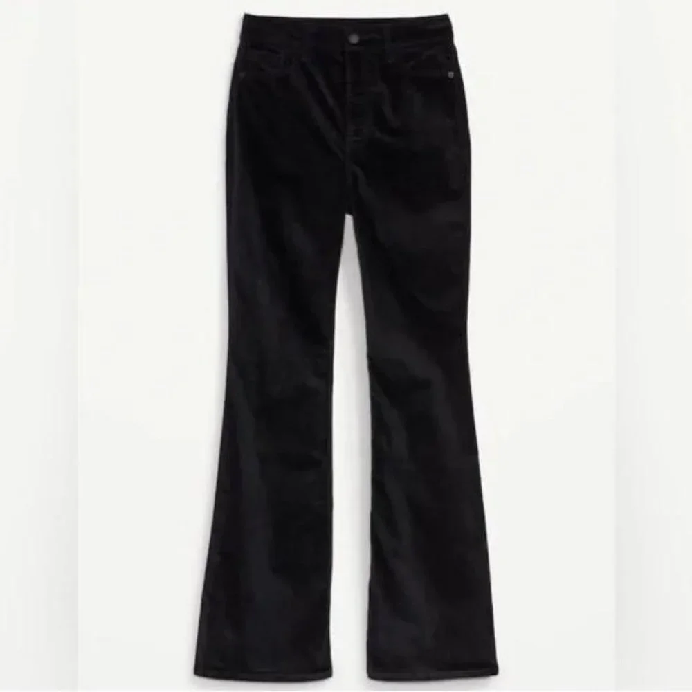 Old Navy  Higher High-Waisted Velvet Flare Pants for Women New - Picture 4 of 4